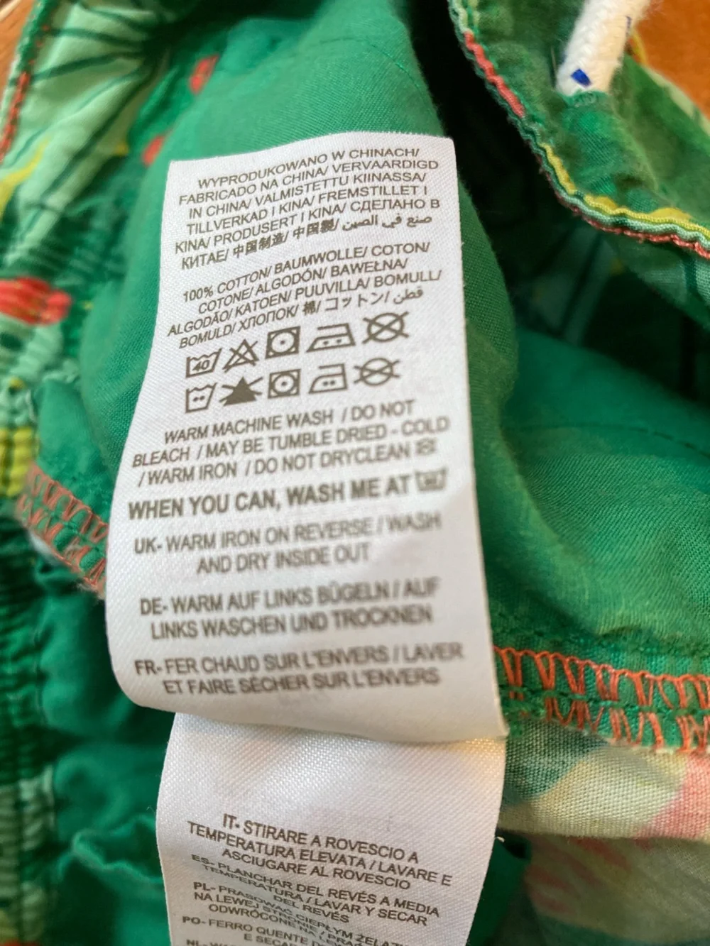 Mini Boden Elastic Waist Jersey Green Cactus Cargo Shorts - 7Y - IMO run slender